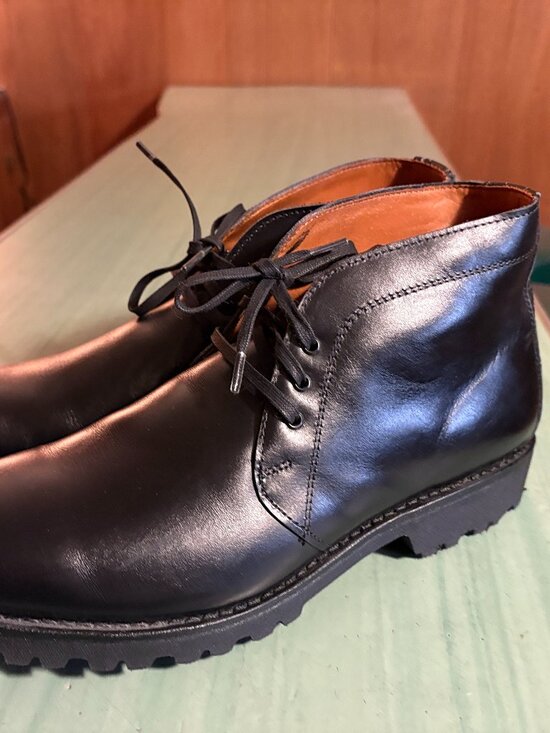 WORN ONCE Mens Allen Edmonds Tate Chukka Black Extralight Boots Size 9 D main image 9